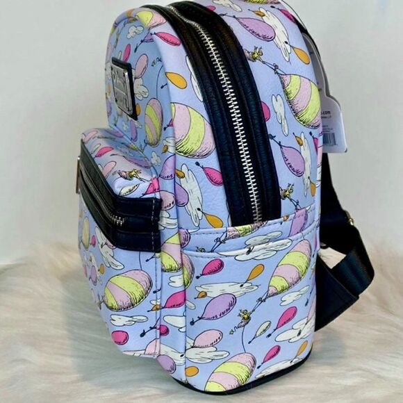 Loungefly Dr. Seuss Oh the Places You’ll Go Mini Backpack & Wallet NWT - Picture 4 of 12